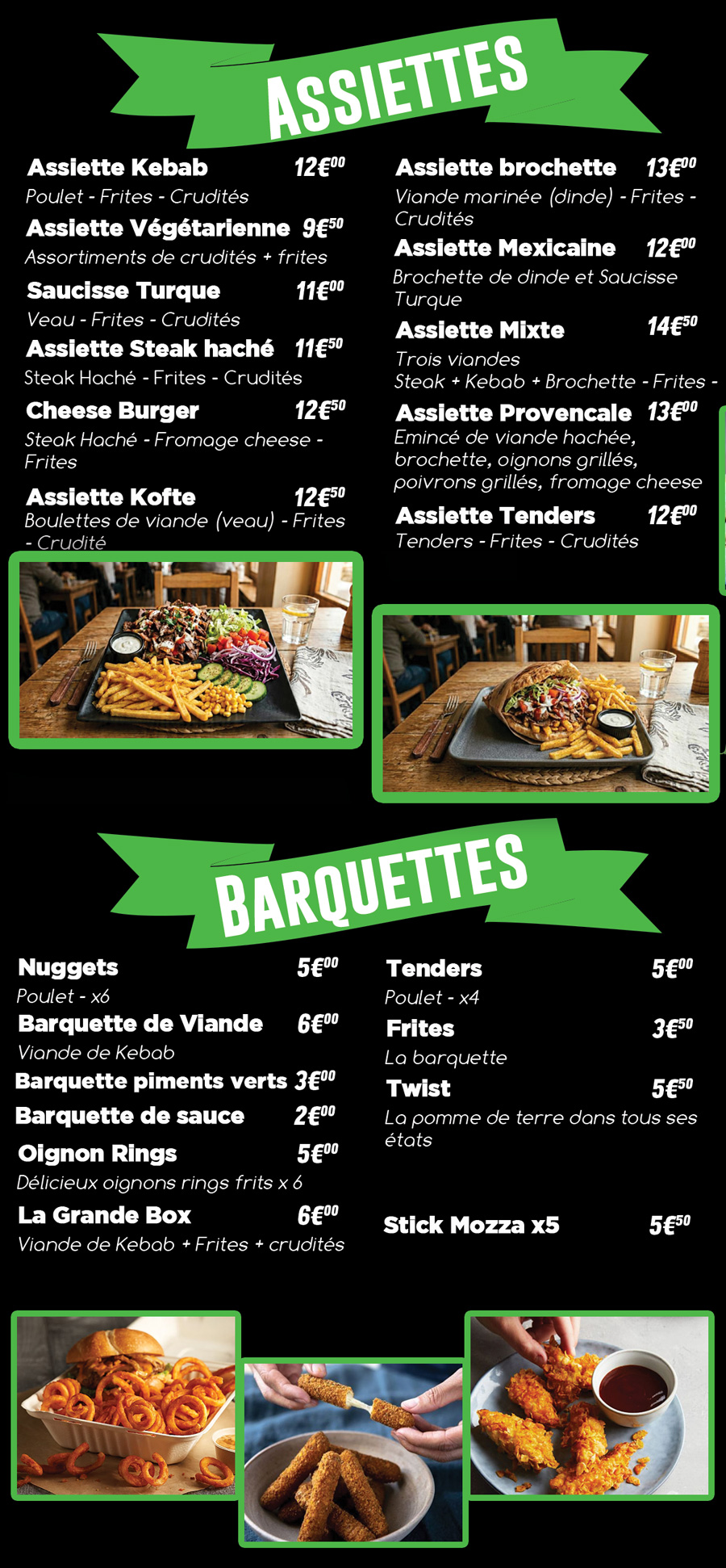 menu les andalouses