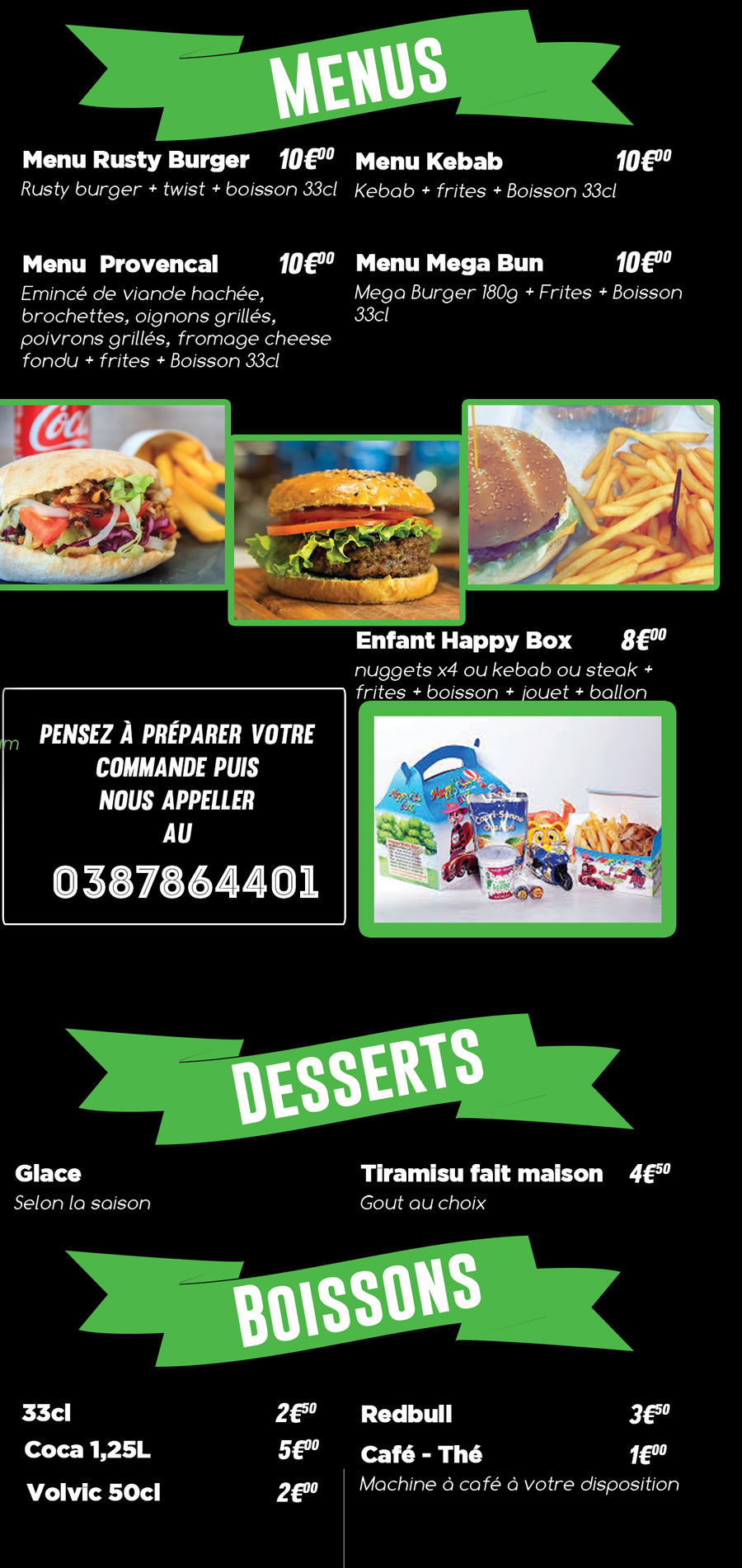 menu les andalouses